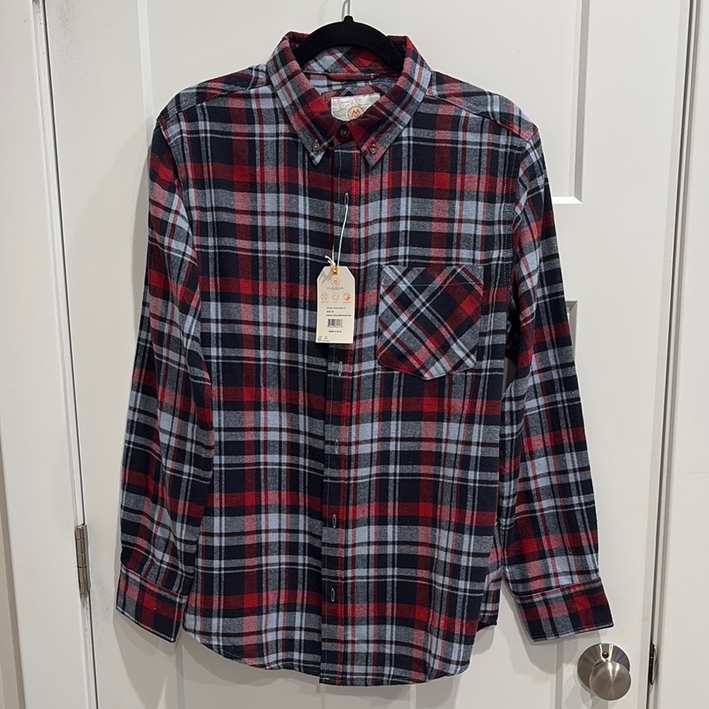 NWT Cloudveil flannel button down, size M